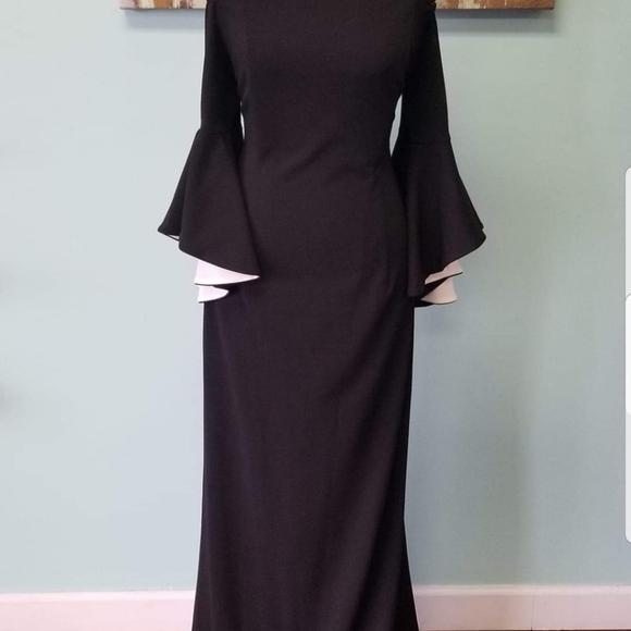 calvin klein white formal dress